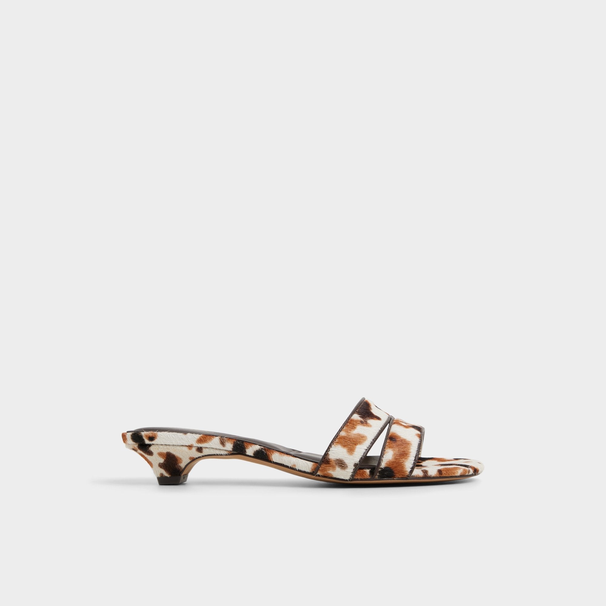 Aldo Scarletta White/Black Women's Heeled mules - Heeled mule, Kitten heel White/Black