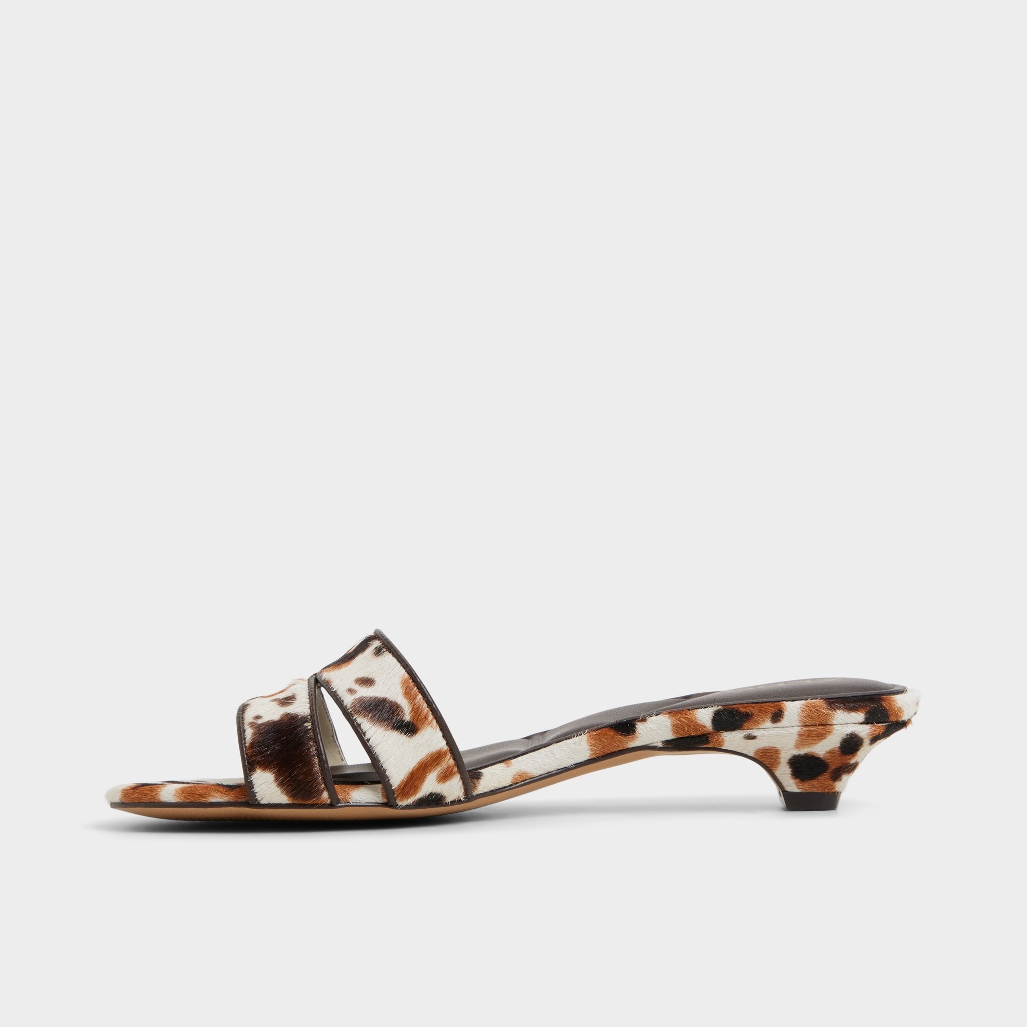 Aldo Scarletta White/Black Women's Heeled mules - Heeled mule, Kitten heel White/Black