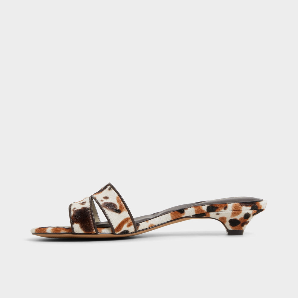 Aldo Scarletta White/Black Women's Heeled mules - Heeled mule, Kitten heel White/Black