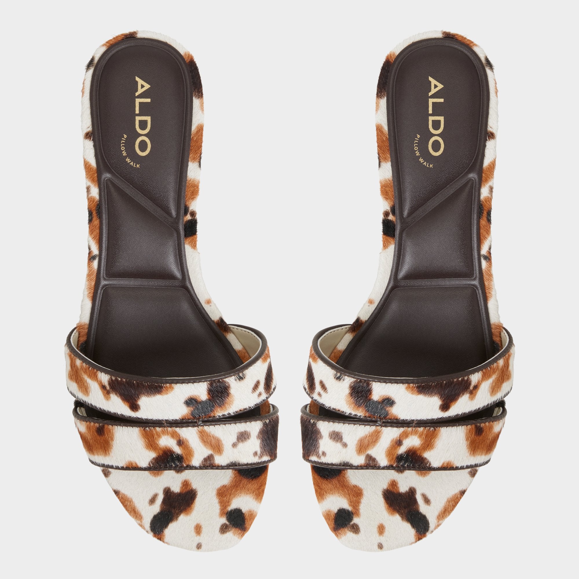 Aldo Scarletta White/Black Women's Heeled mules - Heeled mule, Kitten heel White/Black