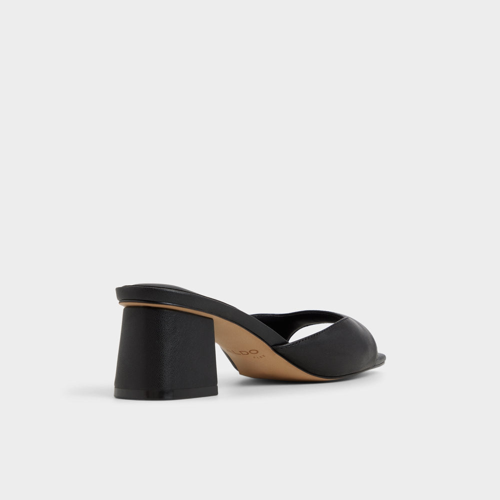 Aldo Aneky in Black - Heeled mule, Block heel Black