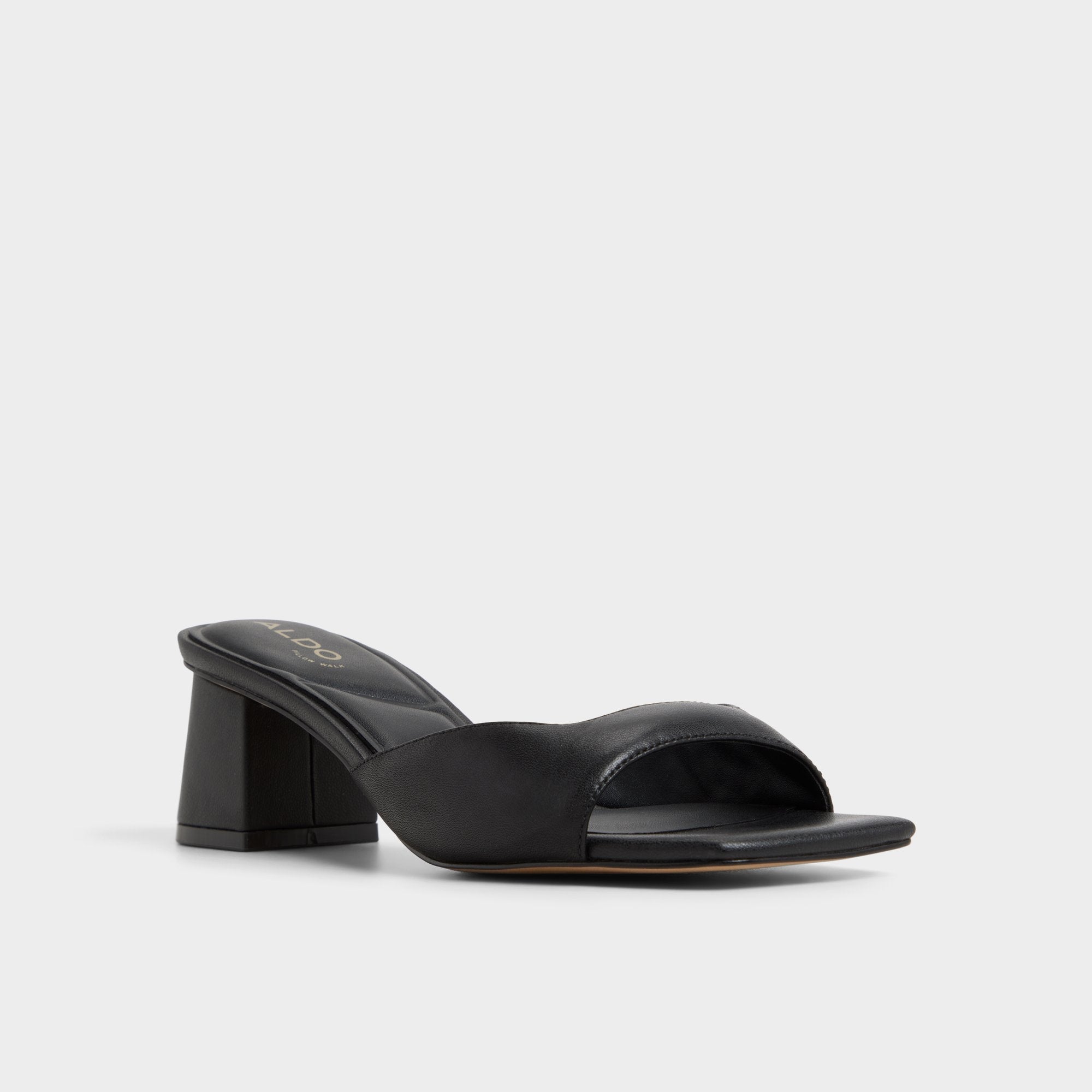 Aldo Aneky in Black - Heeled mule, Block heel Black