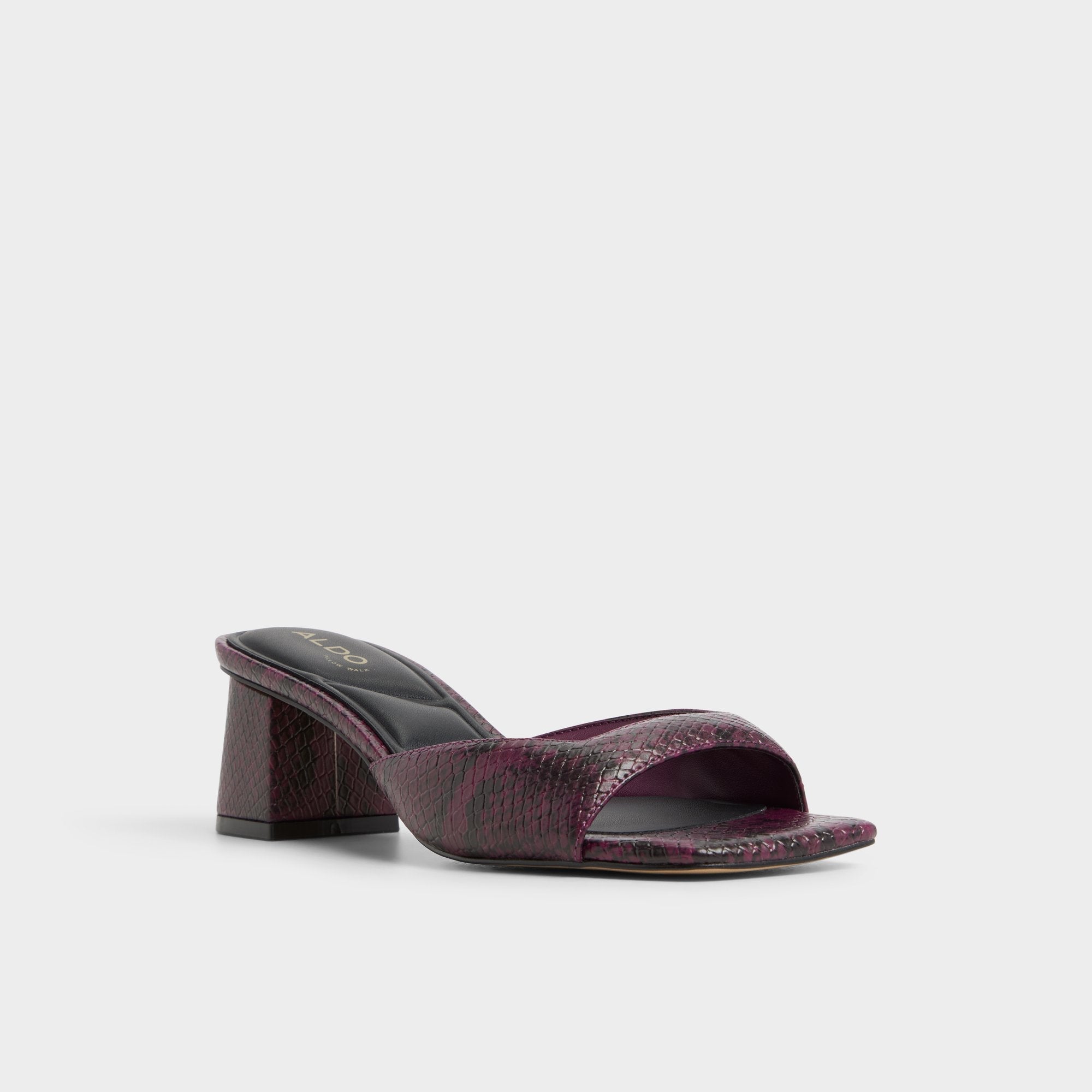 Aldo Aneky in Bordo - Heeled mule, Block heel Bordo