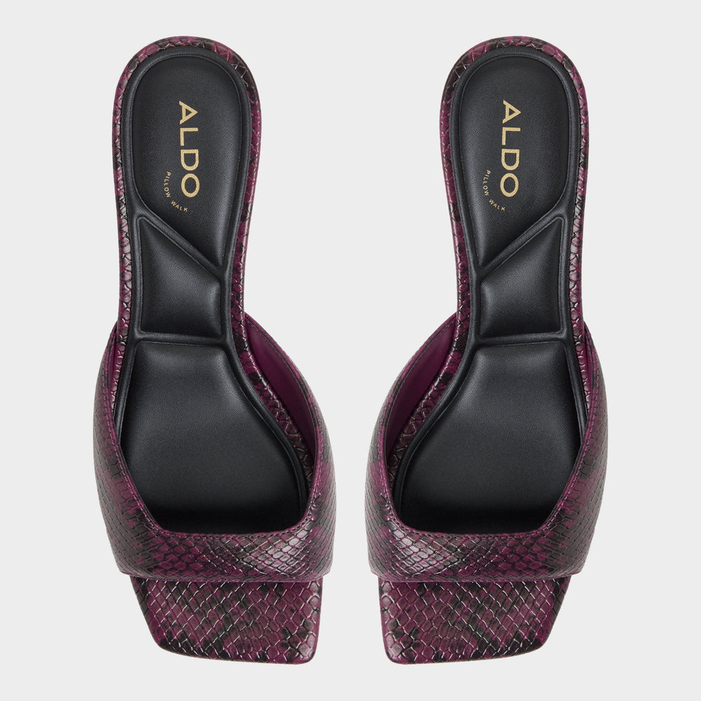 Aldo Aneky in Bordo - Heeled mule, Block heel Bordo