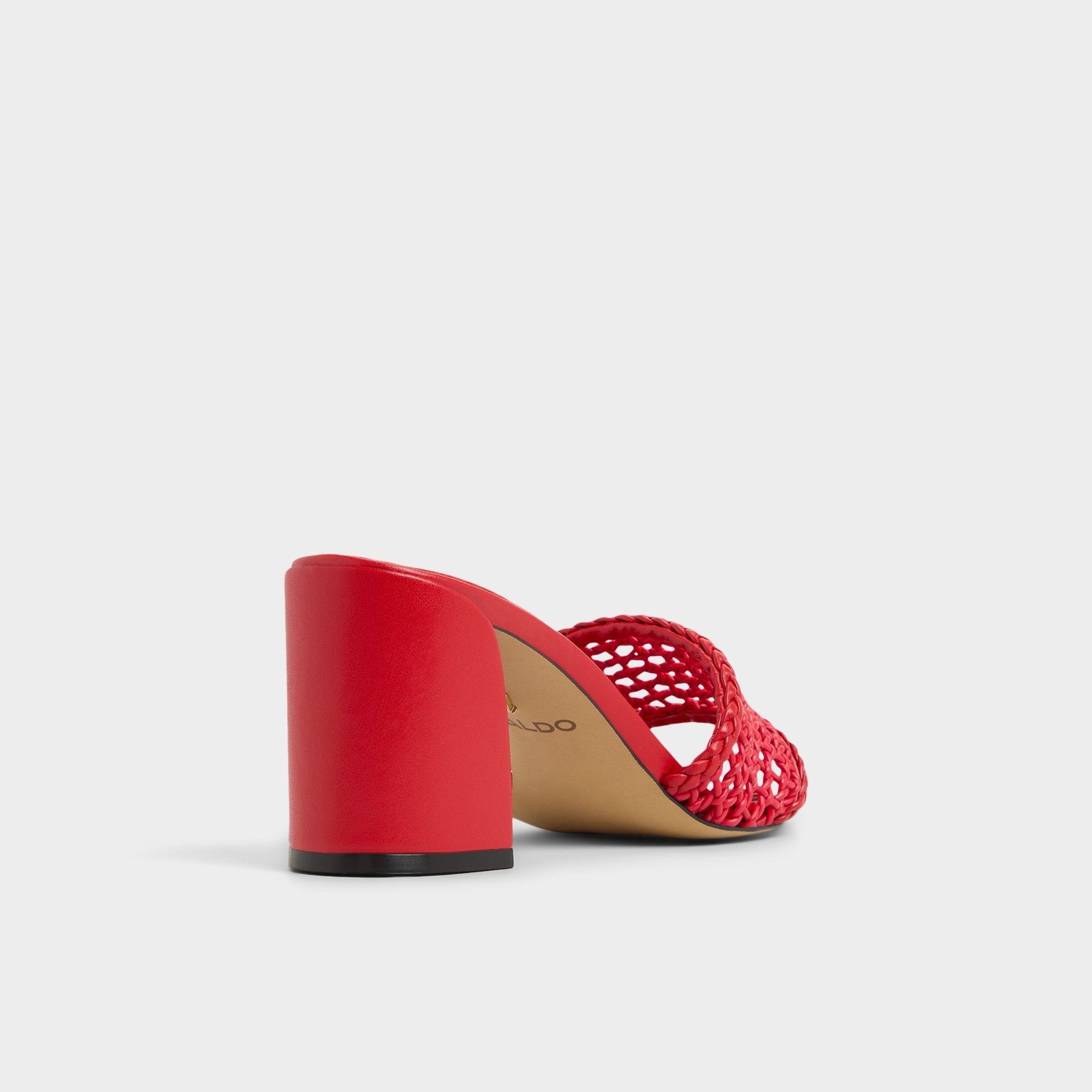 Aldo Beachdate Bright Red Women's Block heels - Heeled mule, Block heel Bright Red