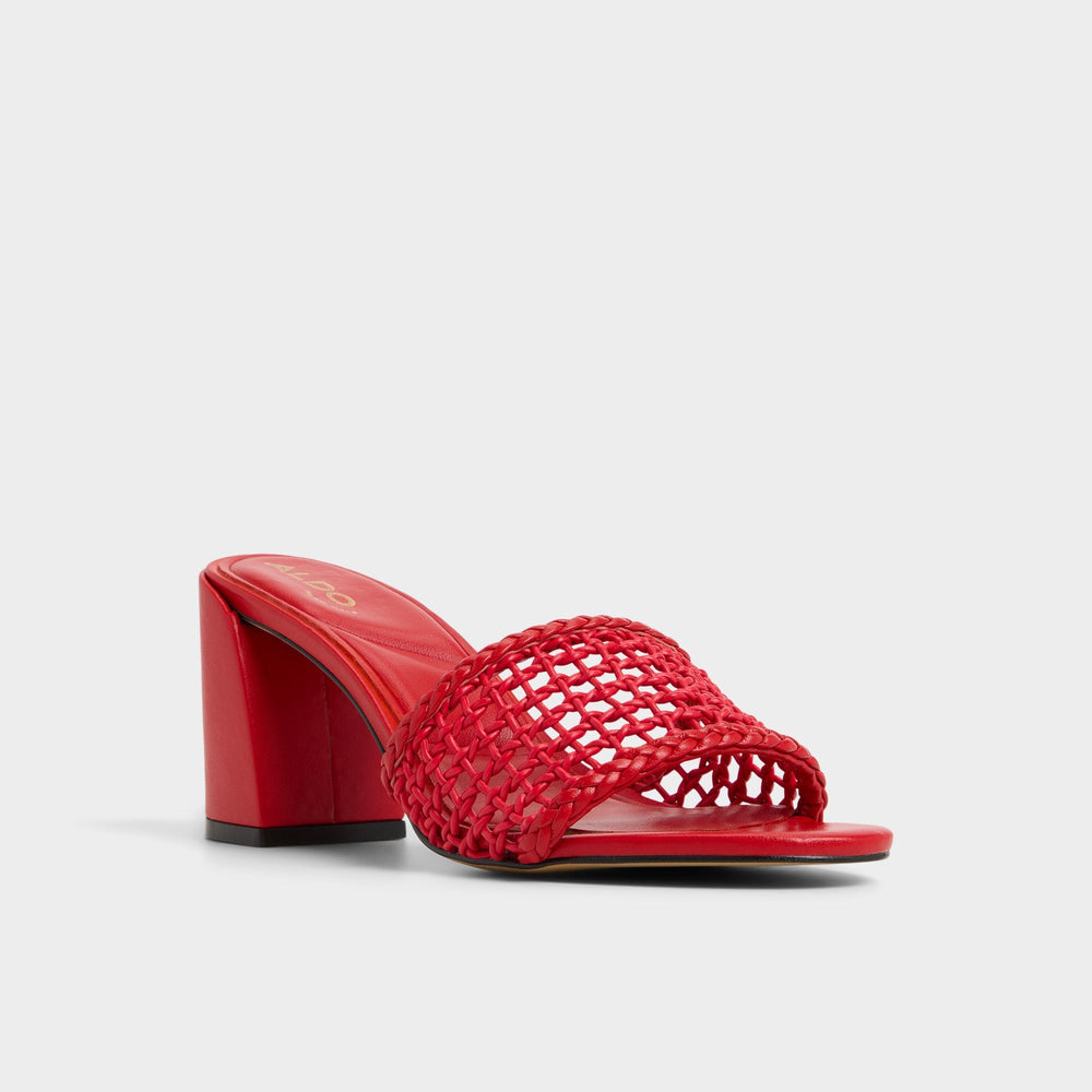 Aldo Beachdate Bright Red Women's Block heels - Heeled mule, Block heel Bright Red