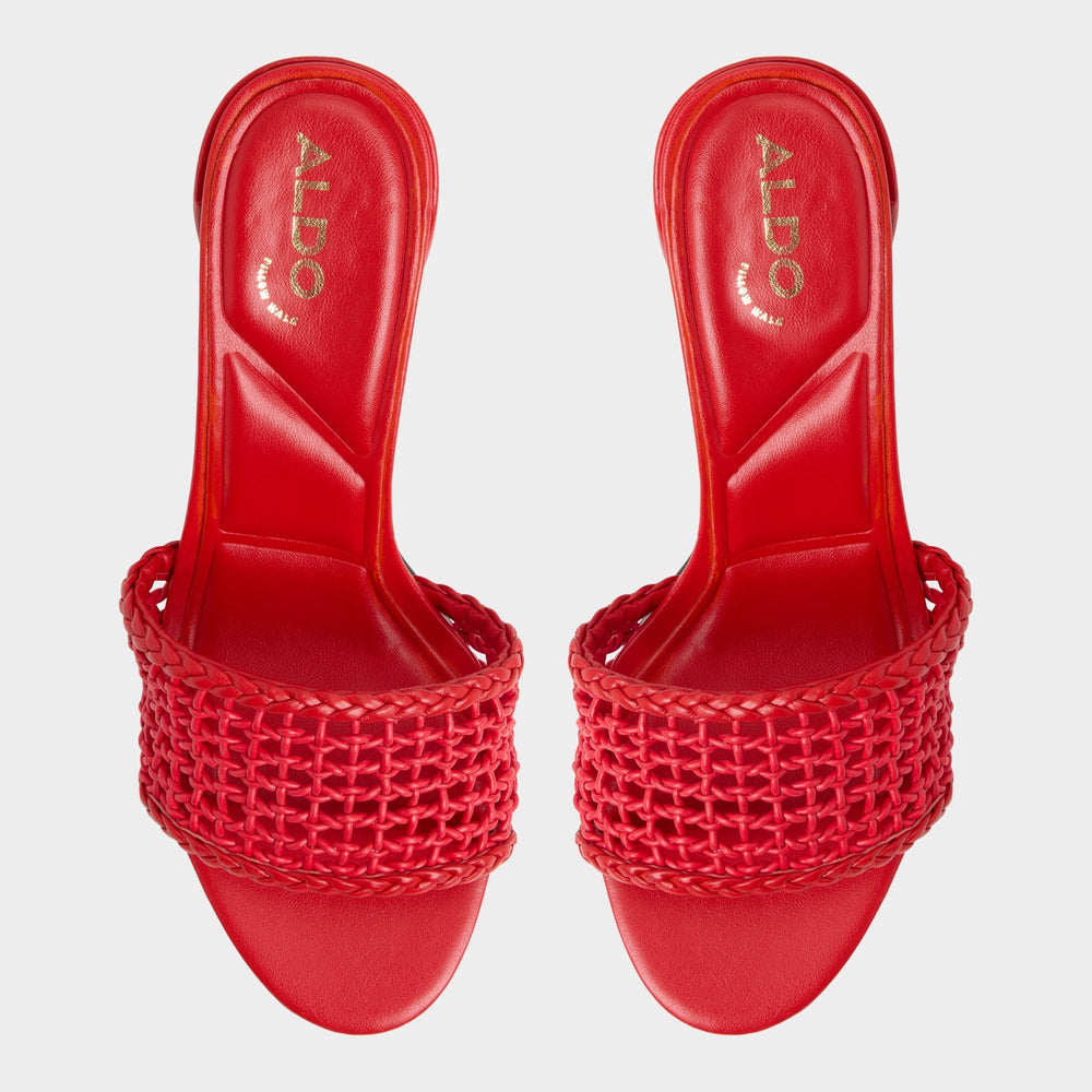 Aldo Beachdate Bright Red Women's Block heels - Heeled mule, Block heel Bright Red