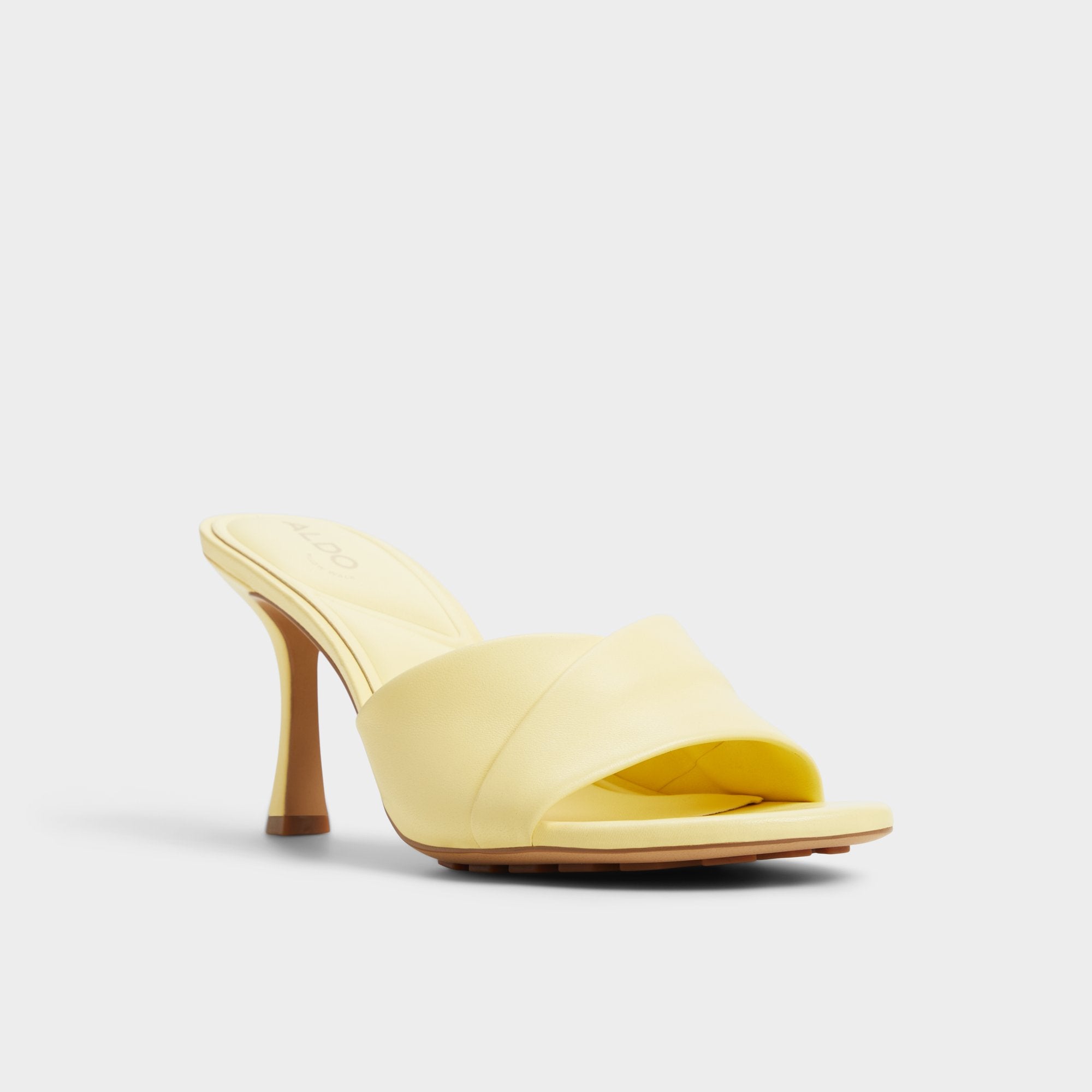 Aldo Lyhanna Light Yellow Women's Heeled mules - Heeled mule, Stiletto heel Light Yellow