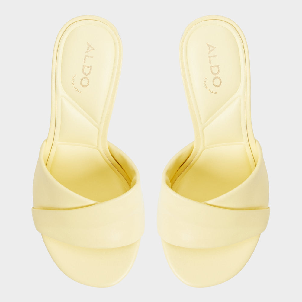 Aldo Lyhanna Light Yellow Women's Heeled mules - Heeled mule, Stiletto heel Light Yellow