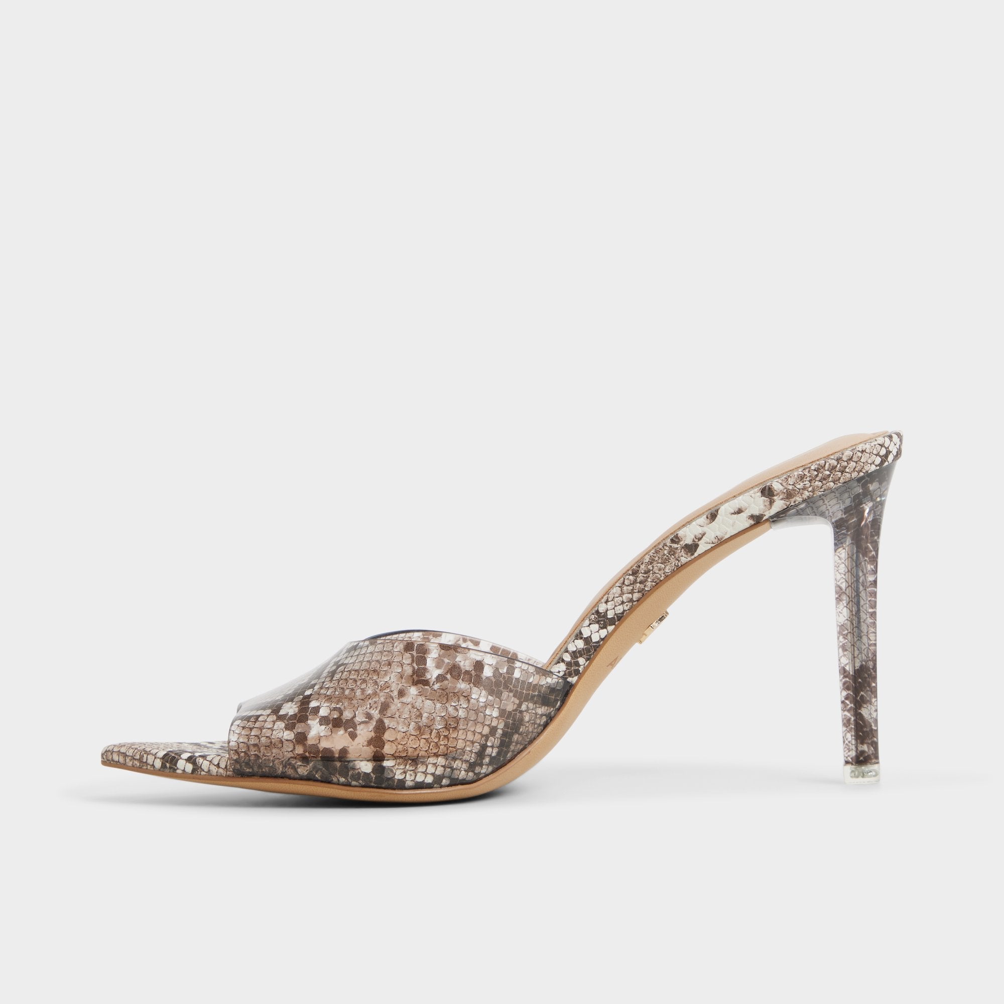 Aldo Anitabrilden Other Grey Women's Mule slides - Heeled mule, Stiletto heel Other Grey