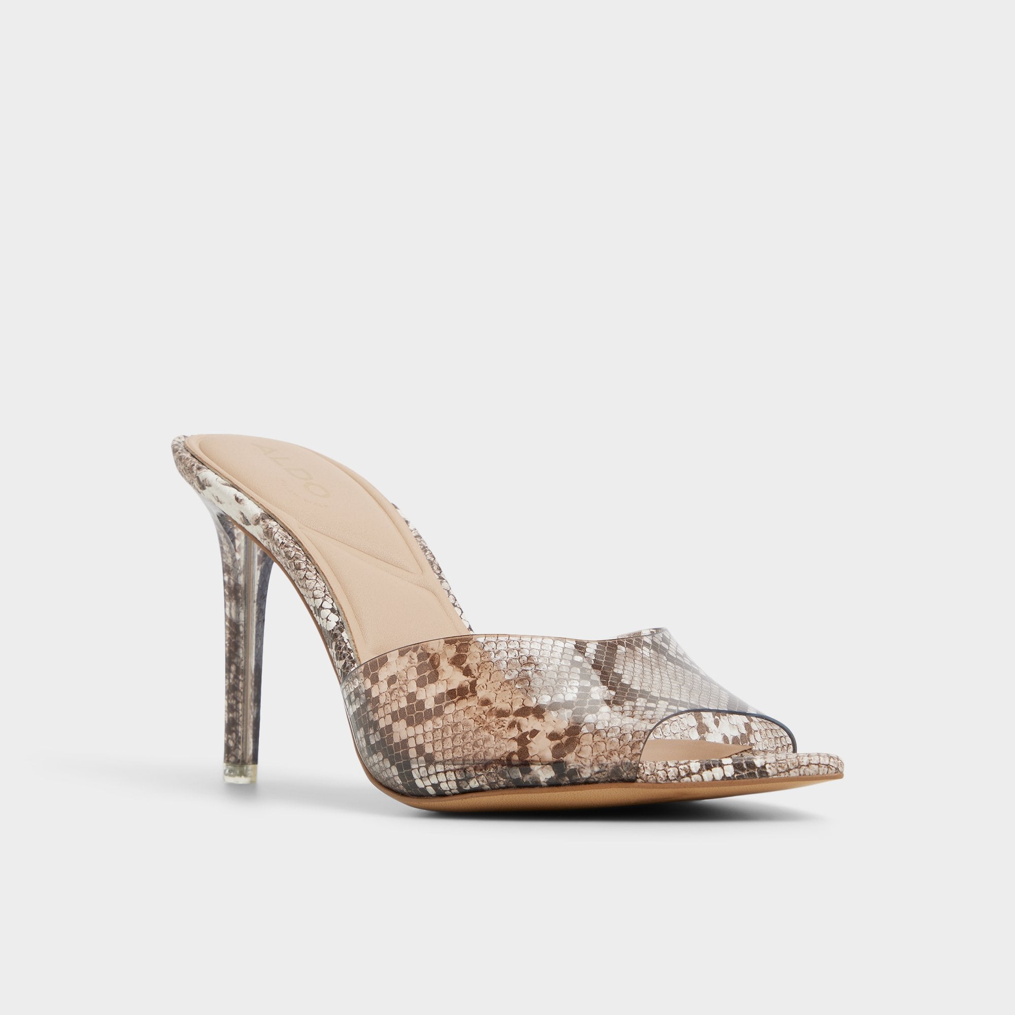 Aldo Anitabrilden Other Grey Women's Mule slides - Heeled mule, Stiletto heel Other Grey