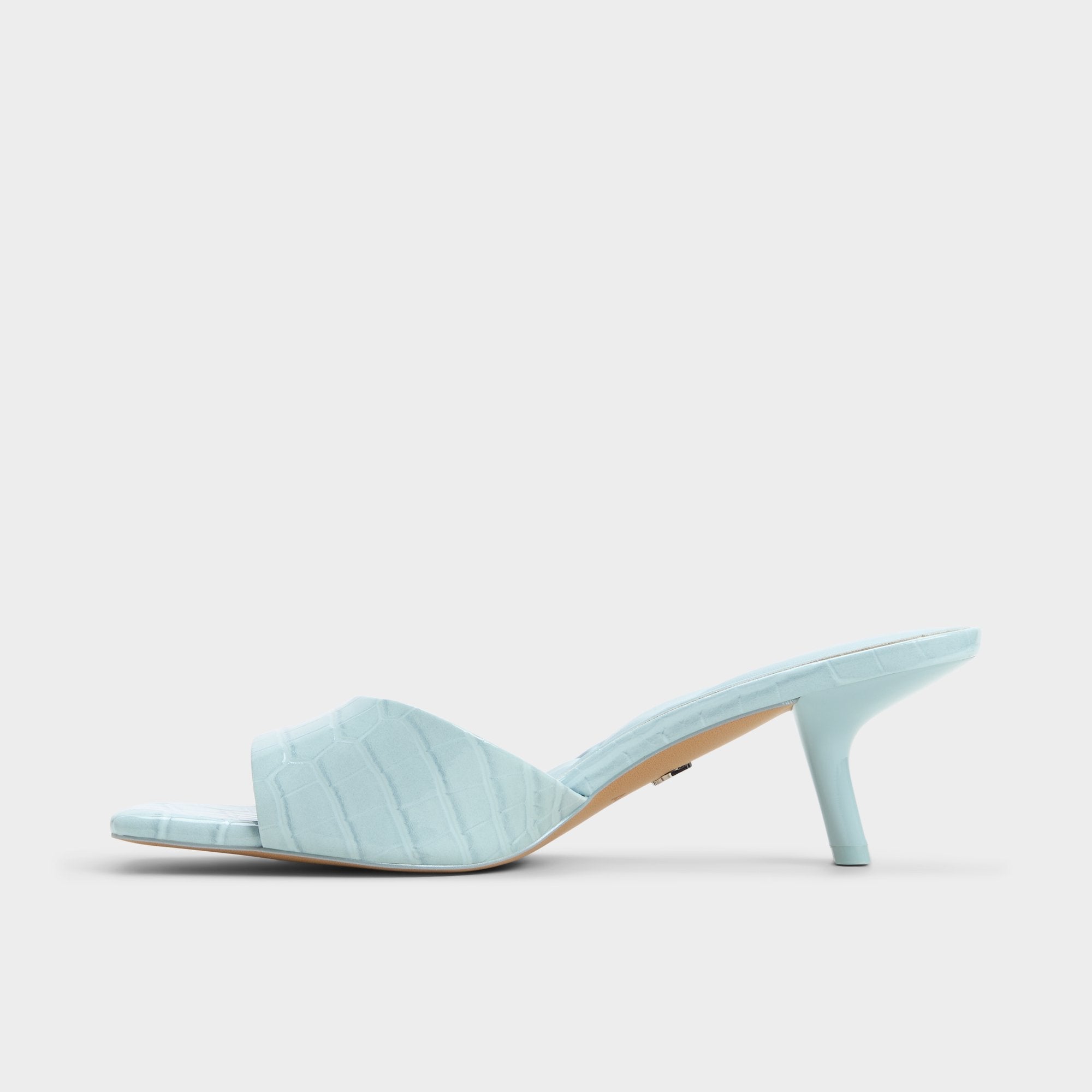 Aldo Enchanting Pastel Blue Women's Heeled mules - Heeled mule, Kitten heel Pastel Blue