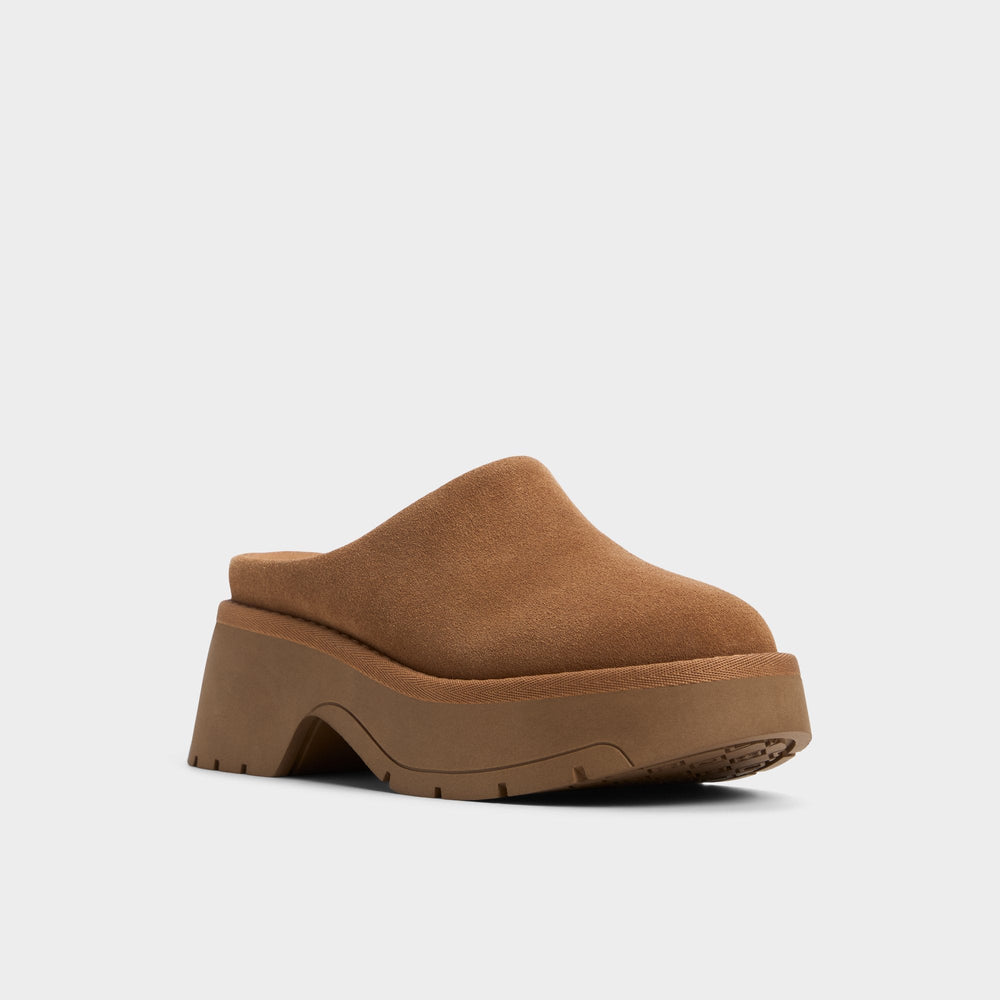 Aldo Academia Camel Women's Cold Weather Shoes - Heeled mule, Lug sole Camel