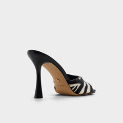 Aldo Evadalia White/Black Women's Heeled mules - Heeled mule White/Black