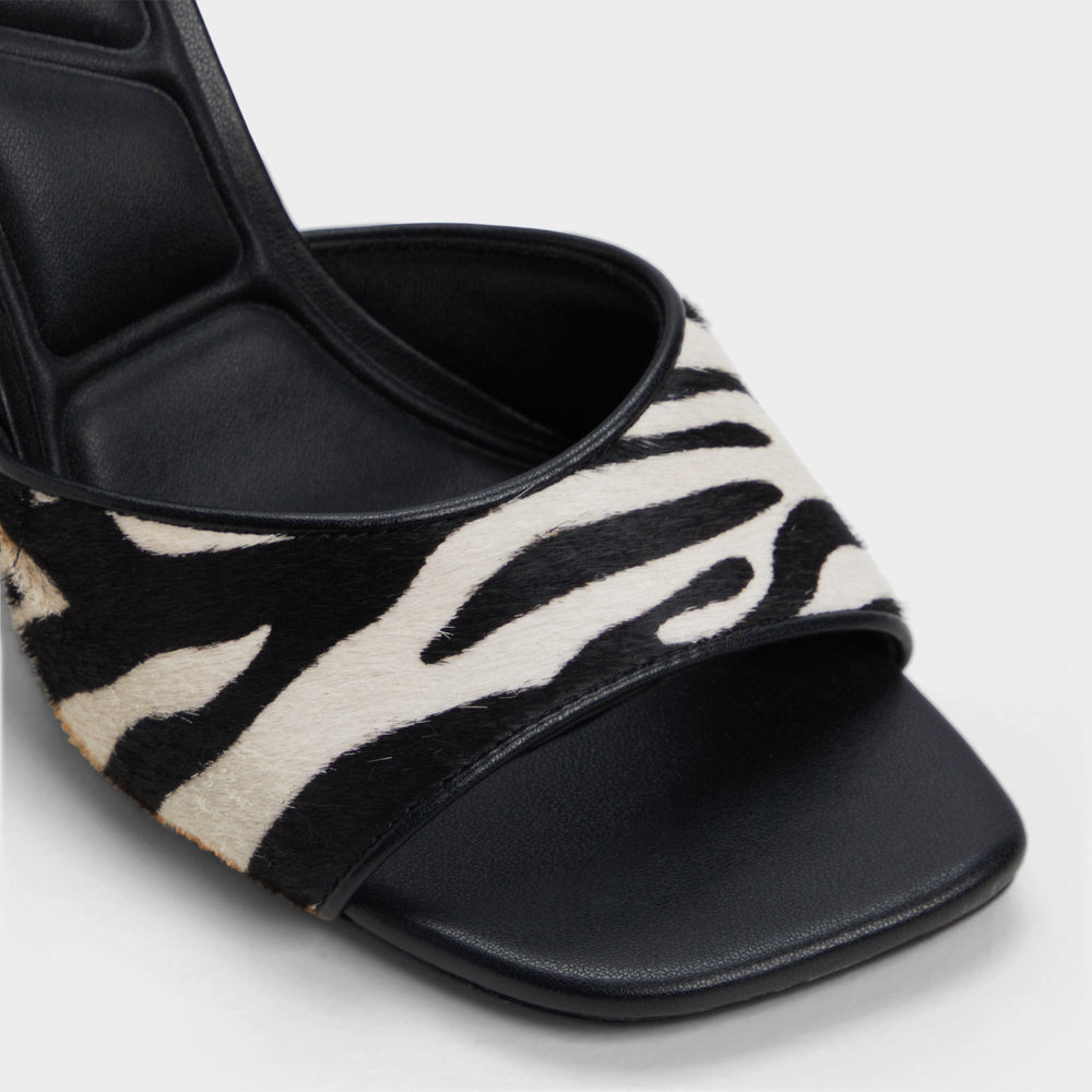 Aldo Evadalia White/Black Women's Heeled mules - Heeled mule White/Black