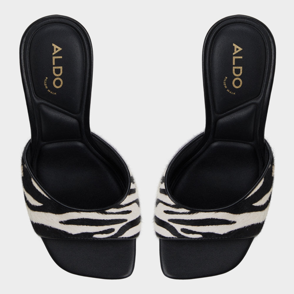 Aldo Evadalia White/Black Women's Heeled mules - Heeled mule White/Black