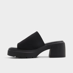 Aldo Harrietta Black Women's Wedges - Heeled mule, Block heel Black
