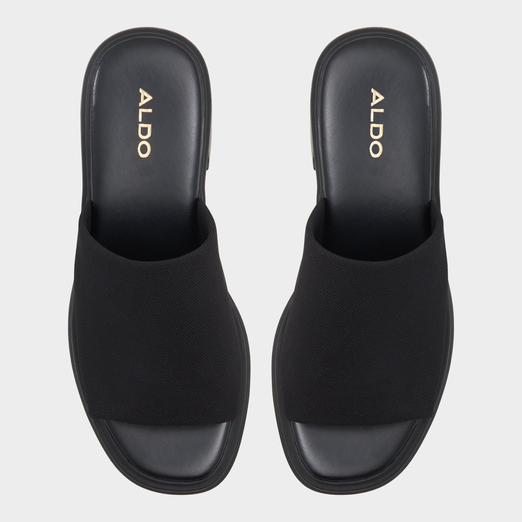 Aldo Harrietta Black Women's Wedges - Heeled mule, Block heel Black
