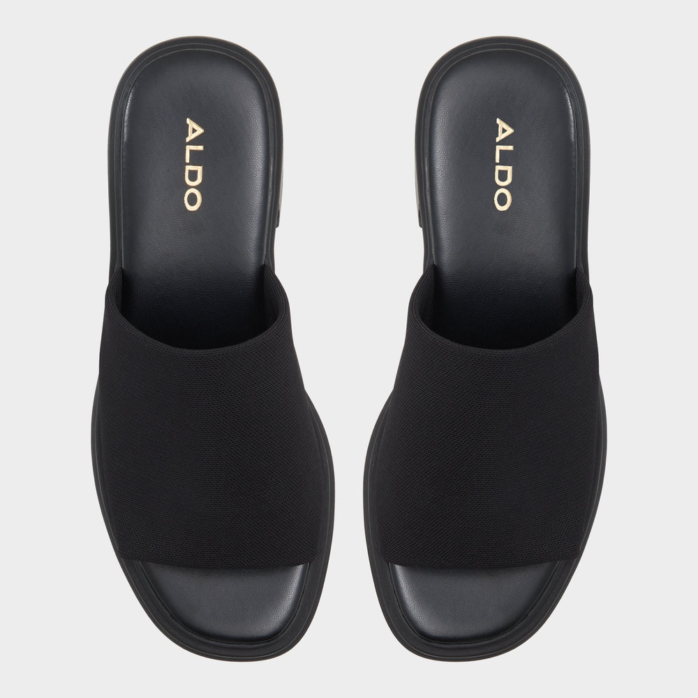 Aldo Harrietta Black Women's Wedges - Heeled mule, Block heel Black
