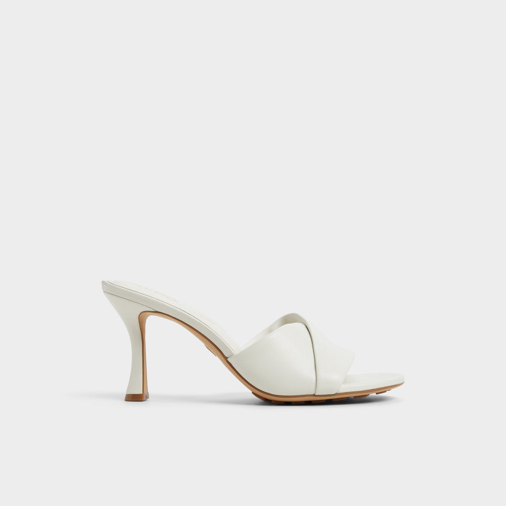 Aldo Lyhanna White/Bone Women's Heeled mules - Heeled mule, Stiletto heel White/Bone