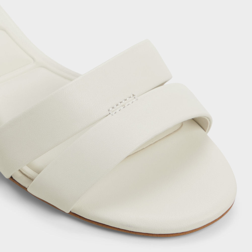 Aldo Scarletta White/Bone Women's Mule slides - Heeled mule, Kitten heel White/Bone