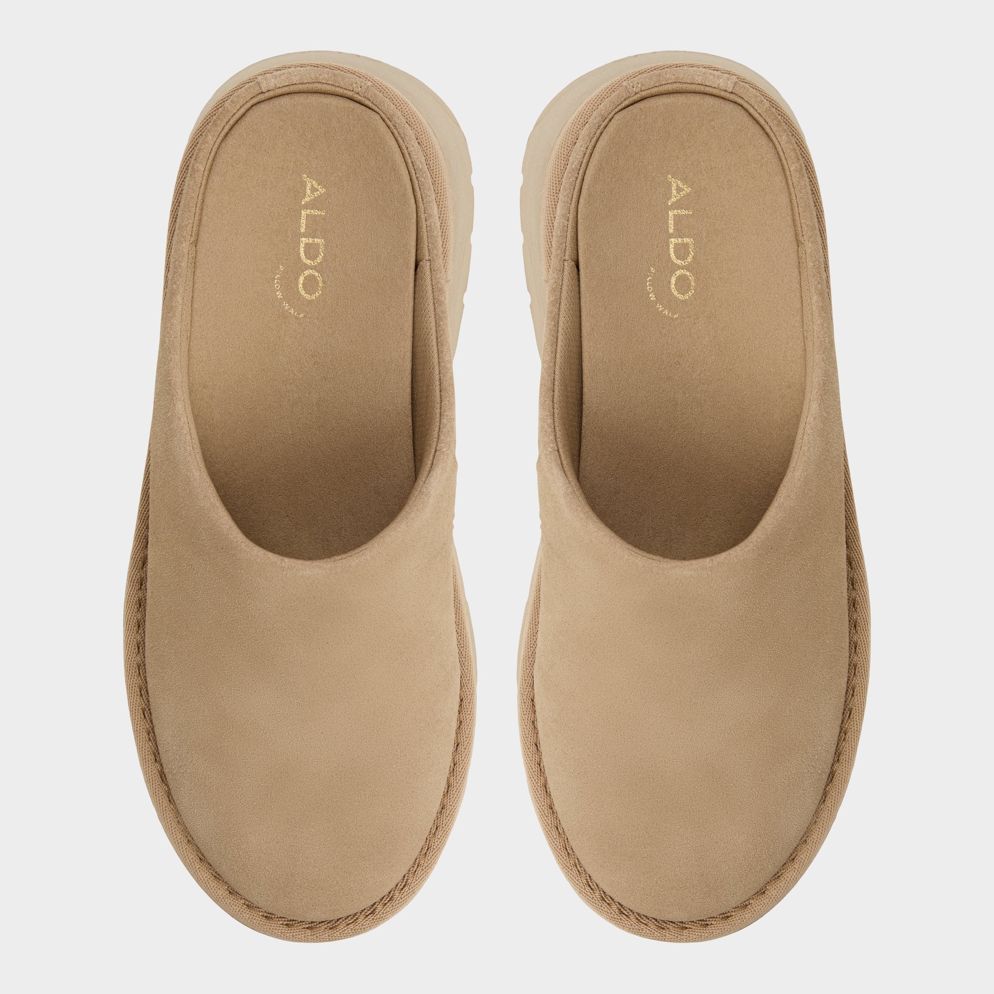 Aldo Academia Beige Women's Cold Weather Shoes - Heeled mule, Lug sole Beige