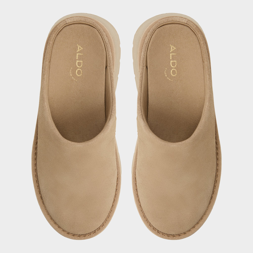 Aldo Academia Beige Women's Cold Weather Shoes - Heeled mule, Lug sole Beige