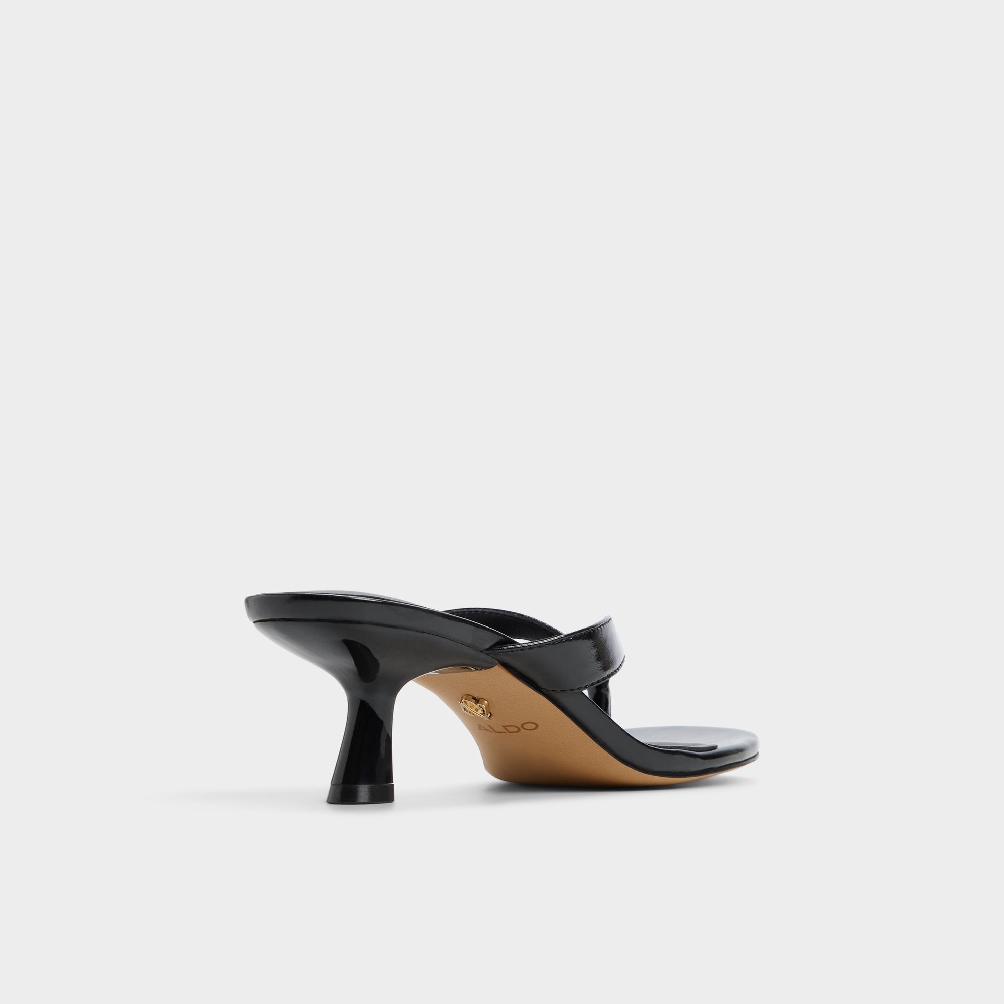 Aldo Jump Black Women's Strappy sandals - Heeled flip flop, Kitten heel Black