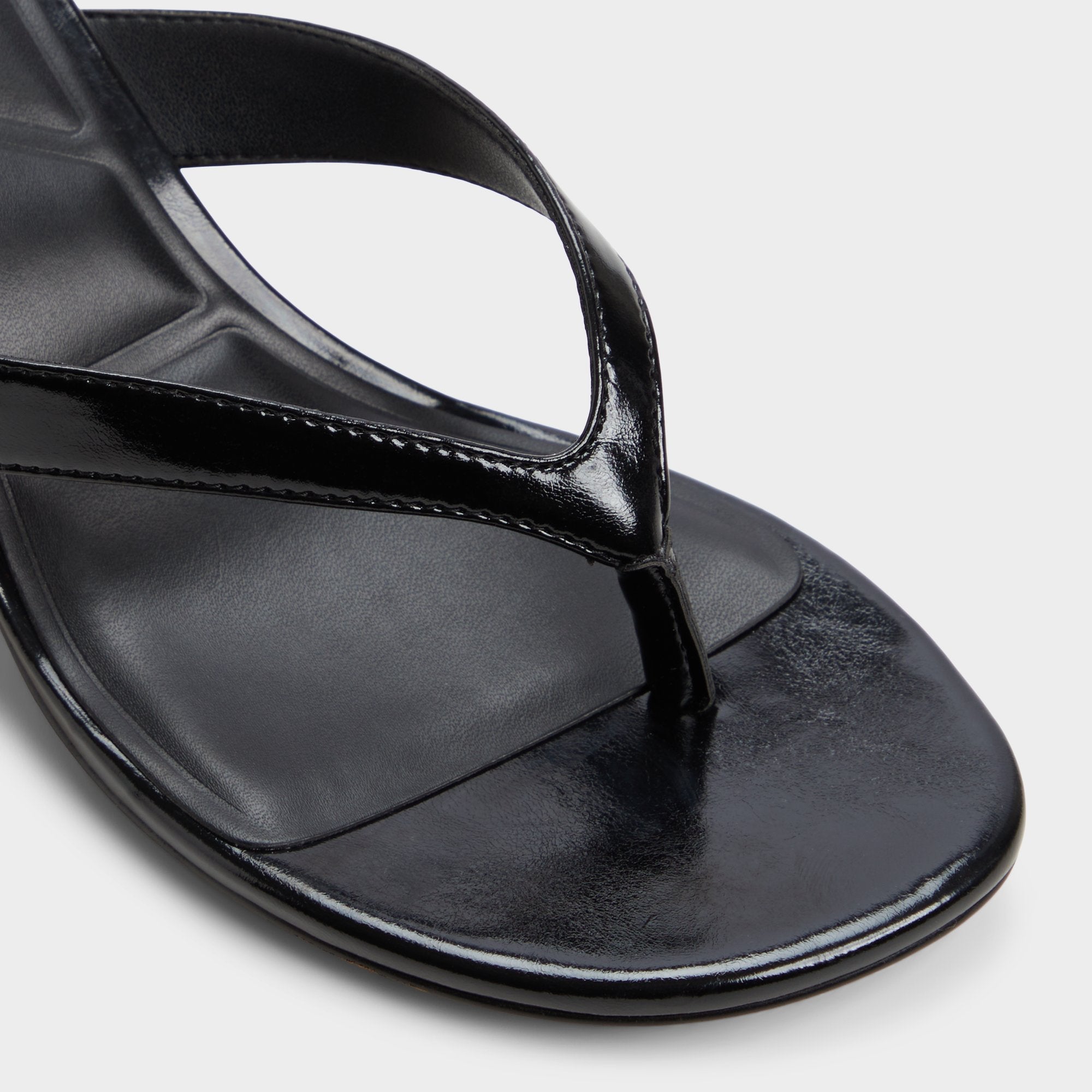 Aldo Jump Black Women's Strappy sandals - Heeled flip flop, Kitten heel Black