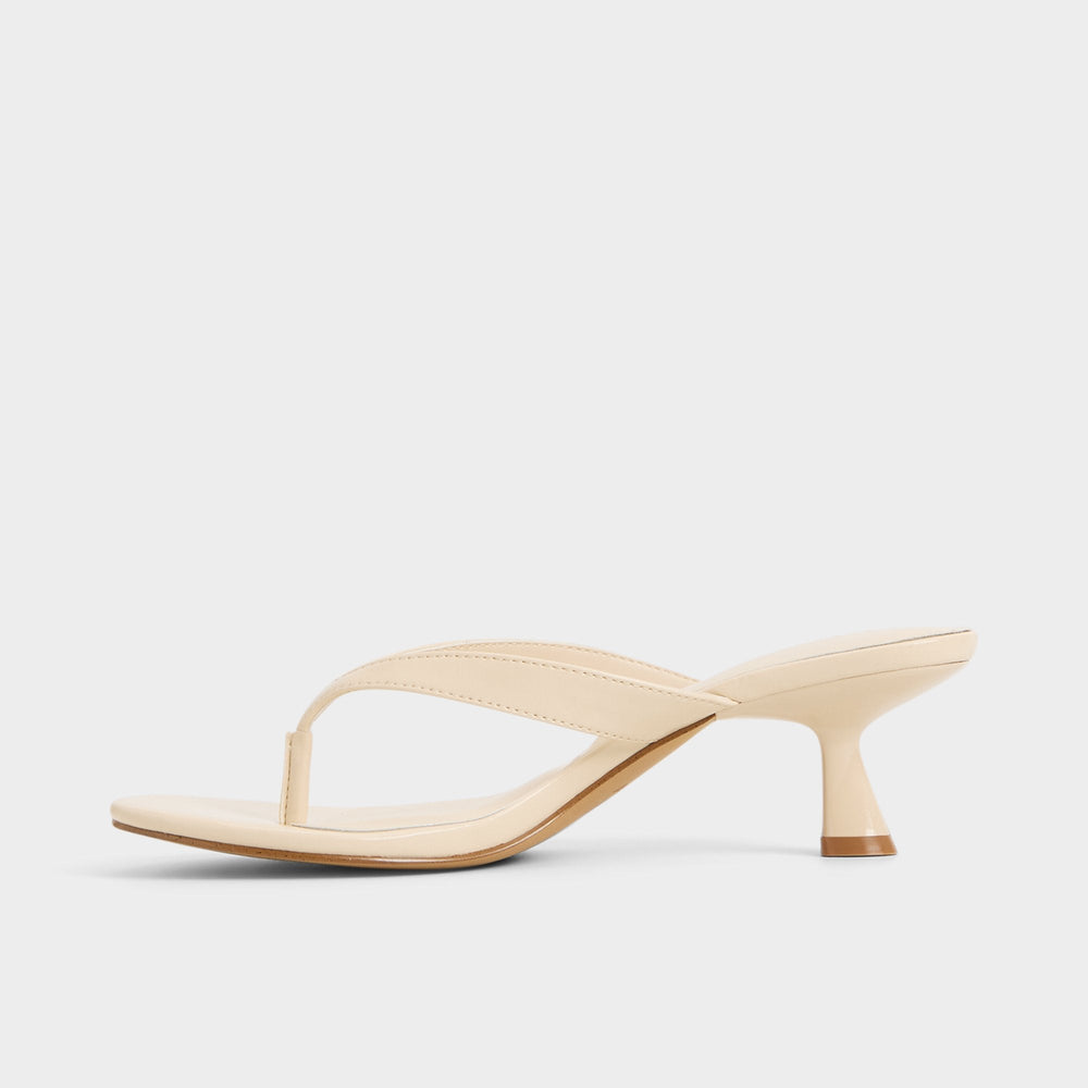 Aldo Jump in Cream - Heeled flip flop, Kitten heel Cream