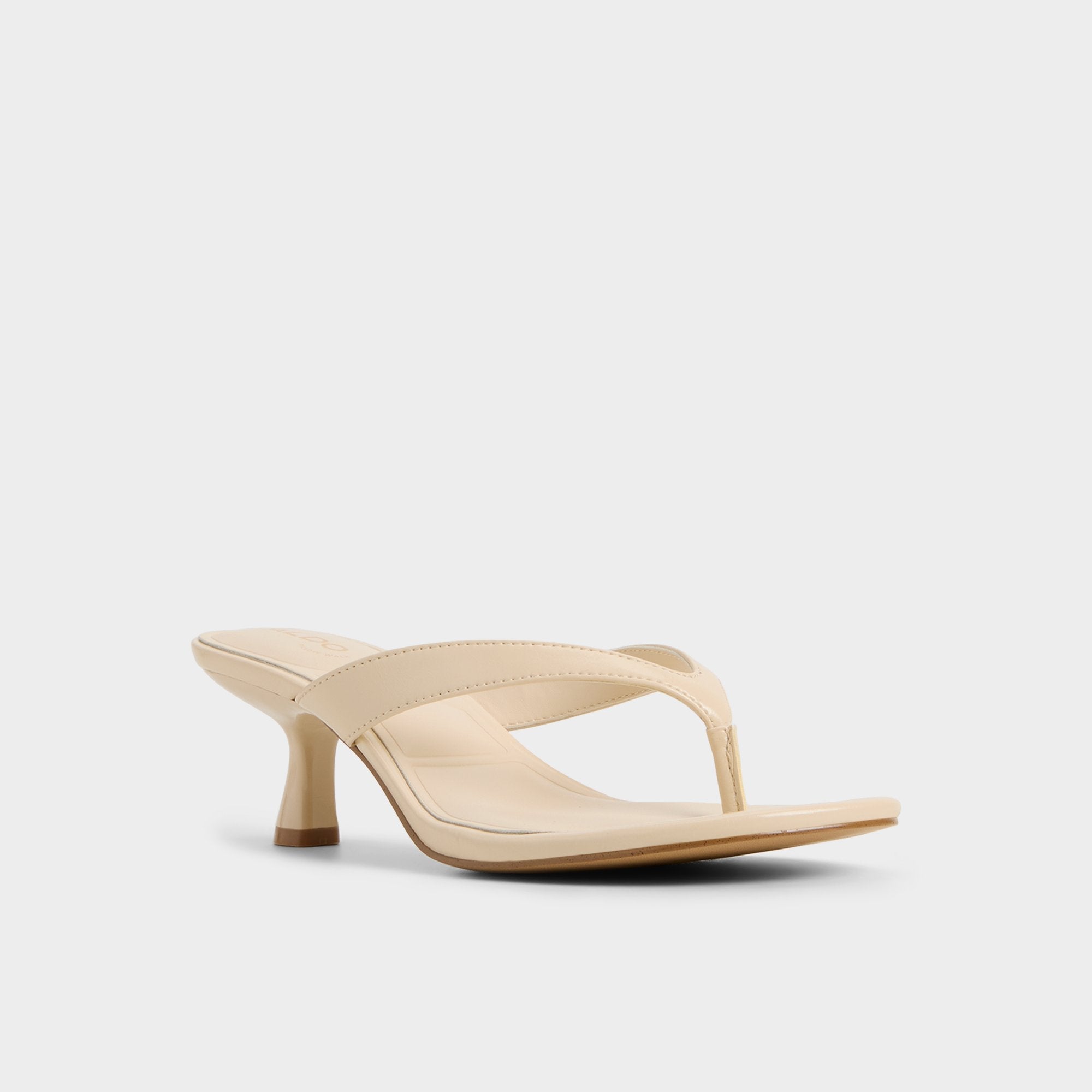 Aldo Jump in Cream - Heeled flip flop, Kitten heel Cream
