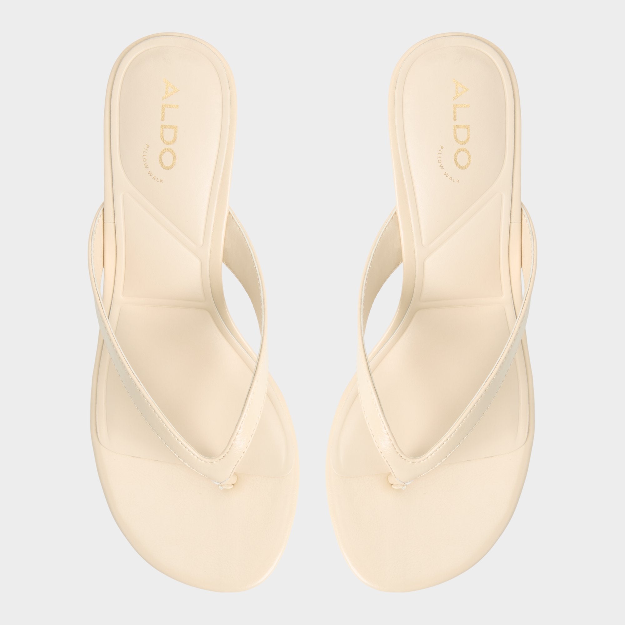 Aldo Jump in Cream - Heeled flip flop, Kitten heel Cream