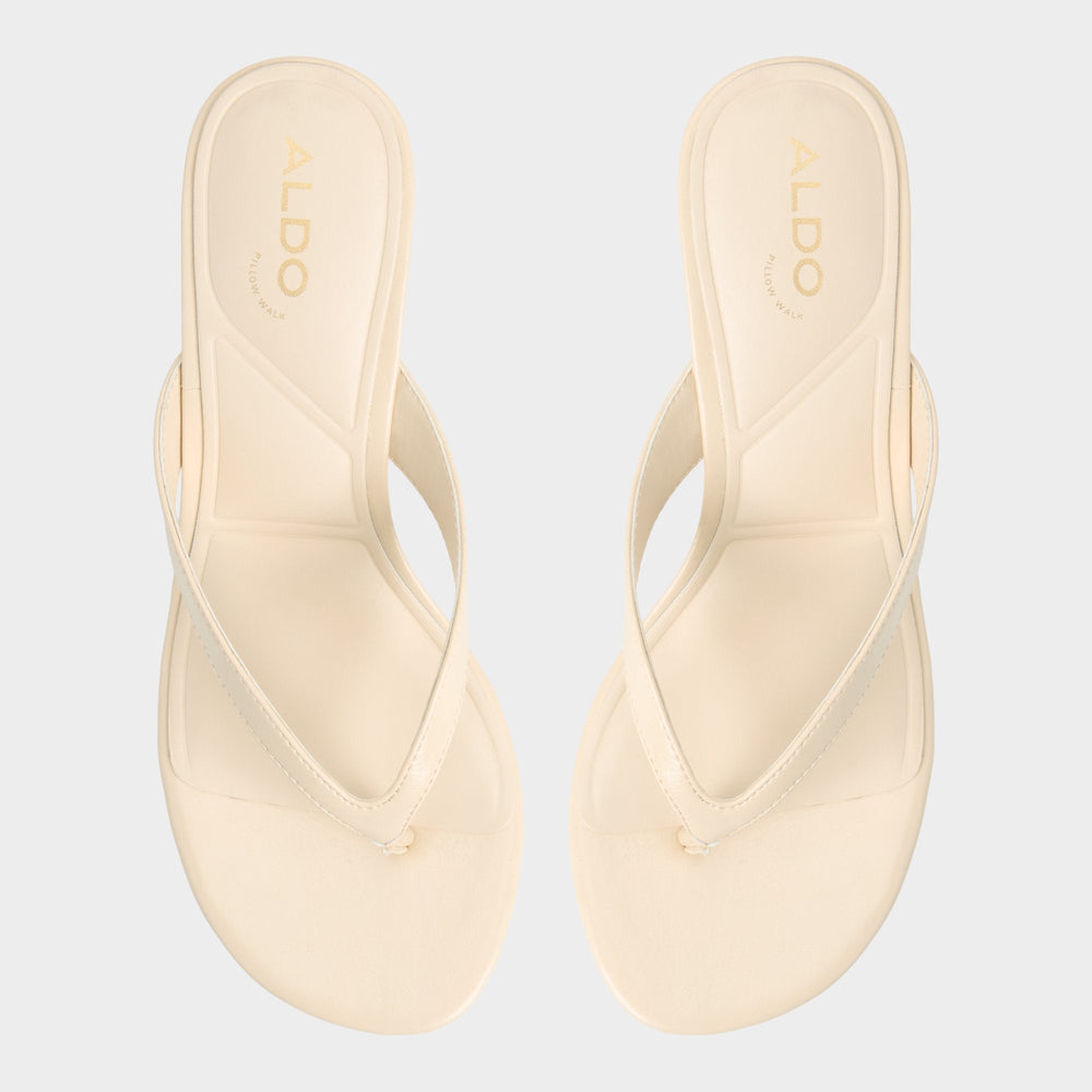 Aldo Jump in Cream - Heeled flip flop, Kitten heel Cream