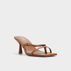 Aldo Gannever - Heeled flip flop, Kitten heel Medium Brown