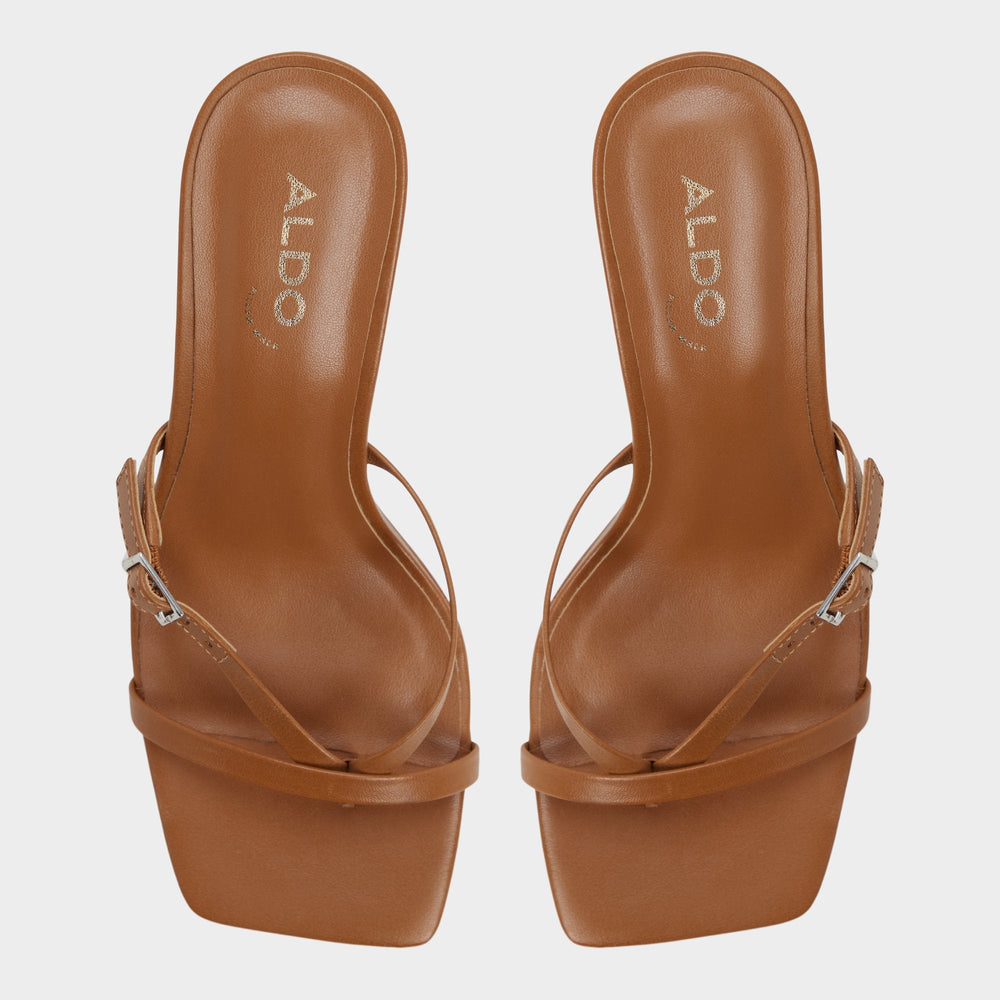 Aldo Gannever - Heeled flip flop, Kitten heel Medium Brown