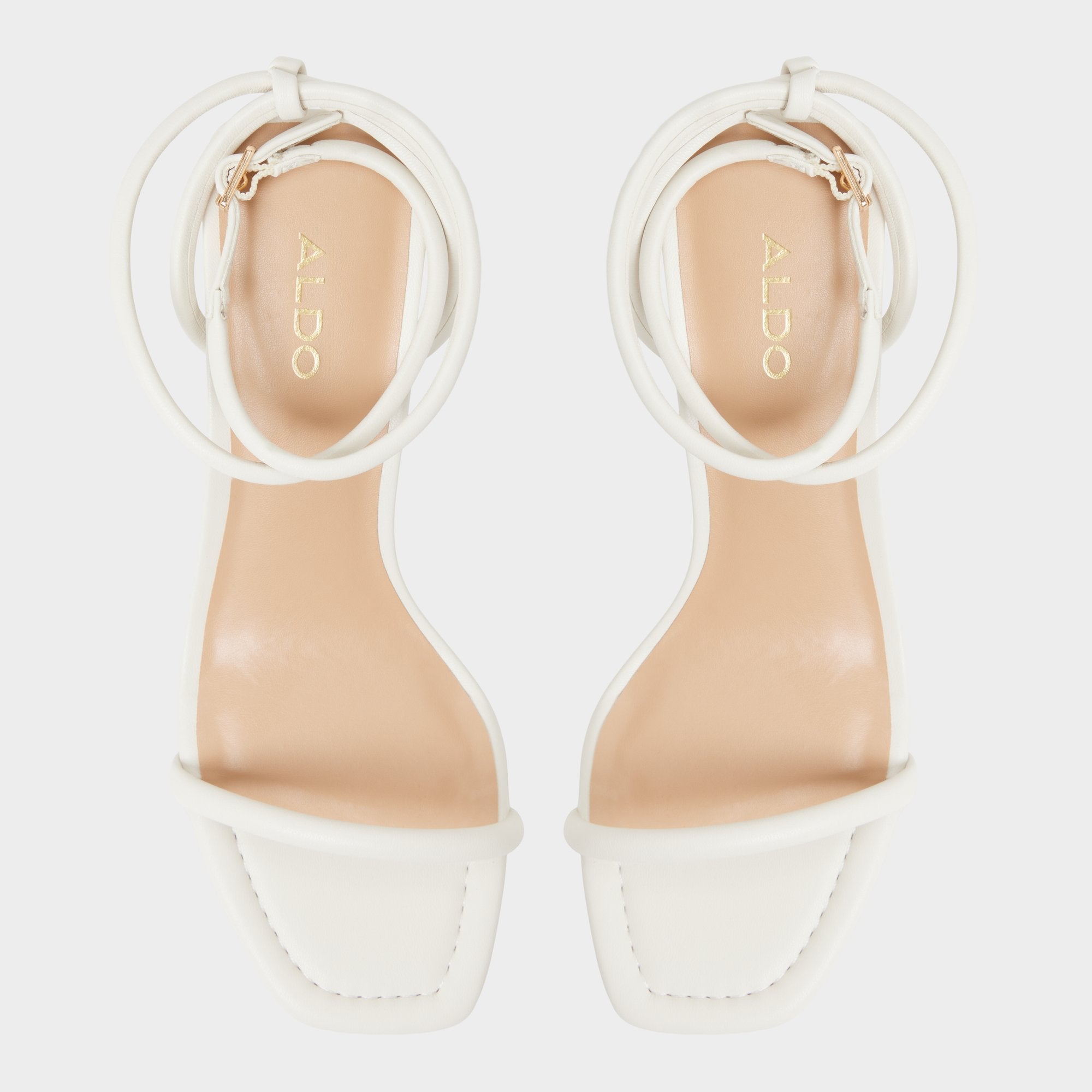 Aldo Demmi White Women's Strappy sandals - , Kitten heel White