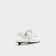 Aldo Kellya White Women's Slingbacks - Sling back high heel, Kitten heel White