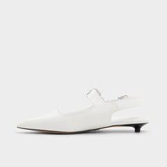 Aldo Kellya White Women's Slingbacks - Sling back high heel, Kitten heel White