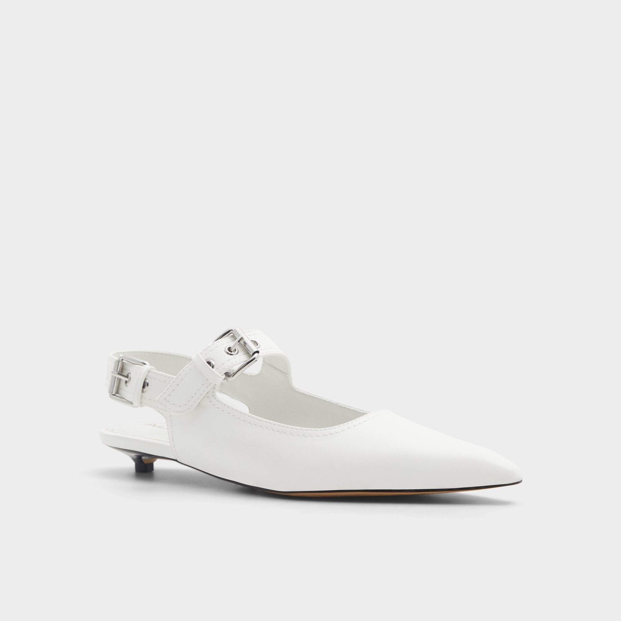Aldo Kellya White Women's Slingbacks - Sling back high heel, Kitten heel White