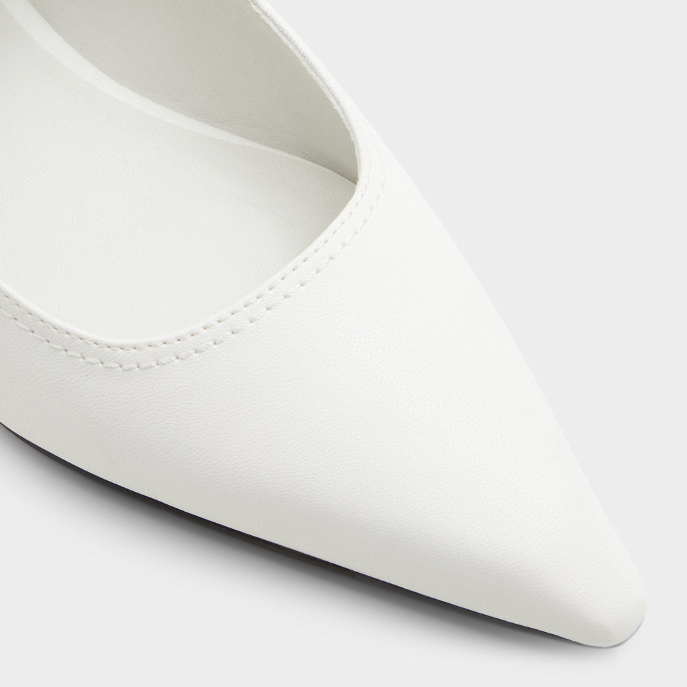 Aldo Kellya White Women's Slingbacks - Sling back high heel, Kitten heel White