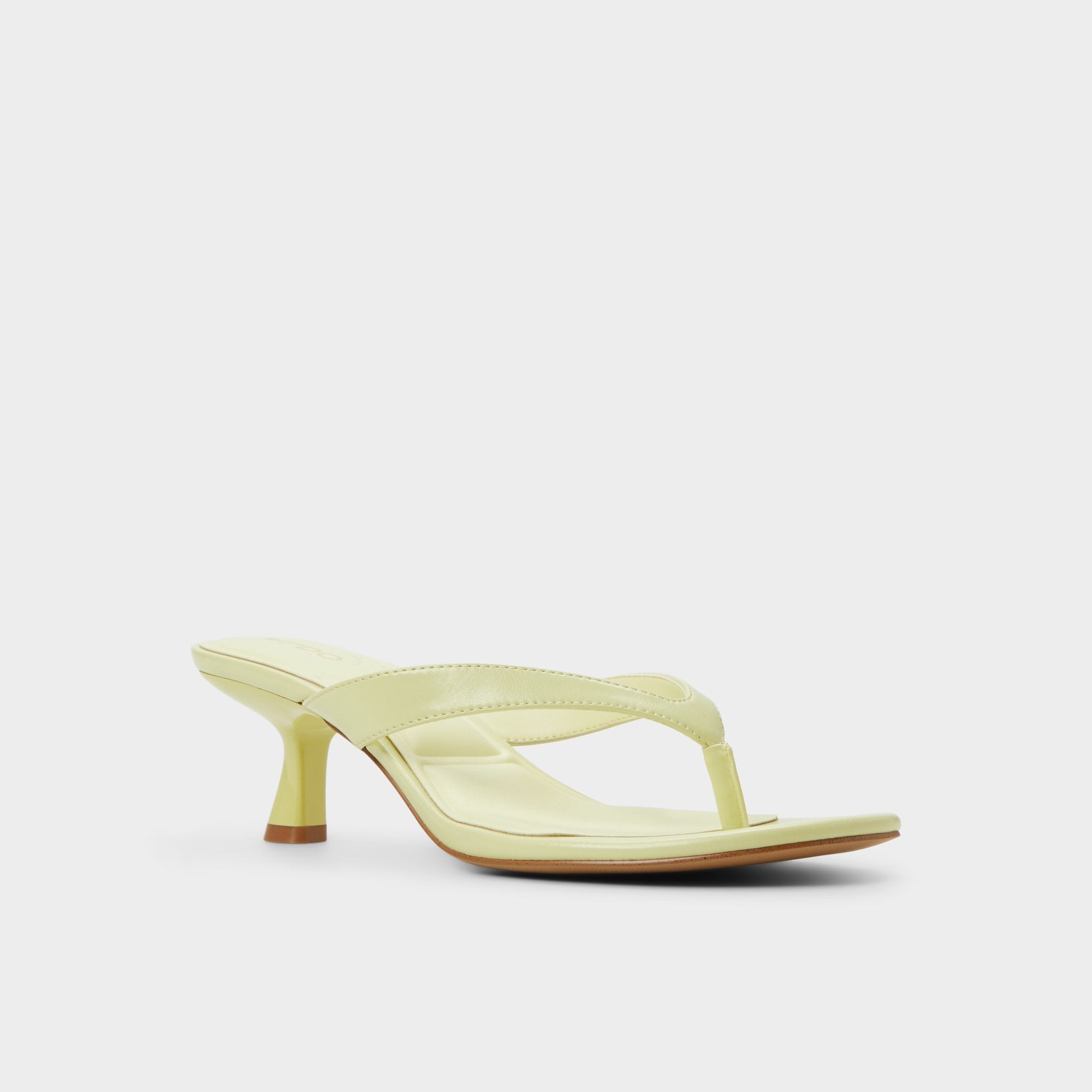 Aldo Jump Other Yellow Women's Strappy sandals - Heeled flip flop, Kitten heel Other Yellow