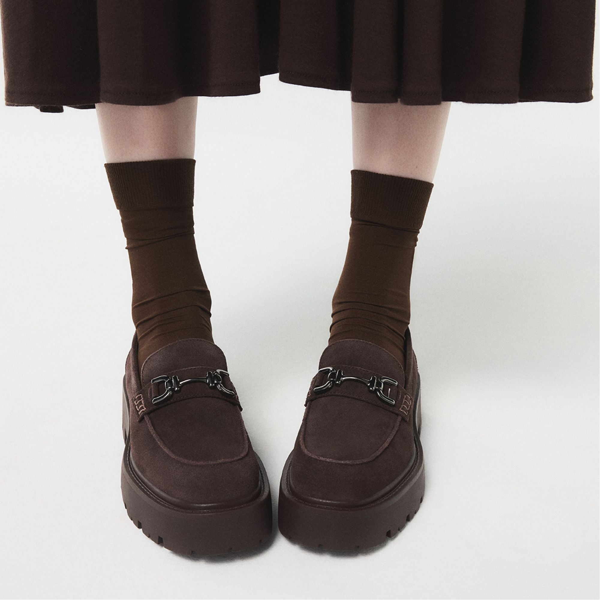Aldo Oneameth in Dark Brown - Loafer, Lug sole Dark brown