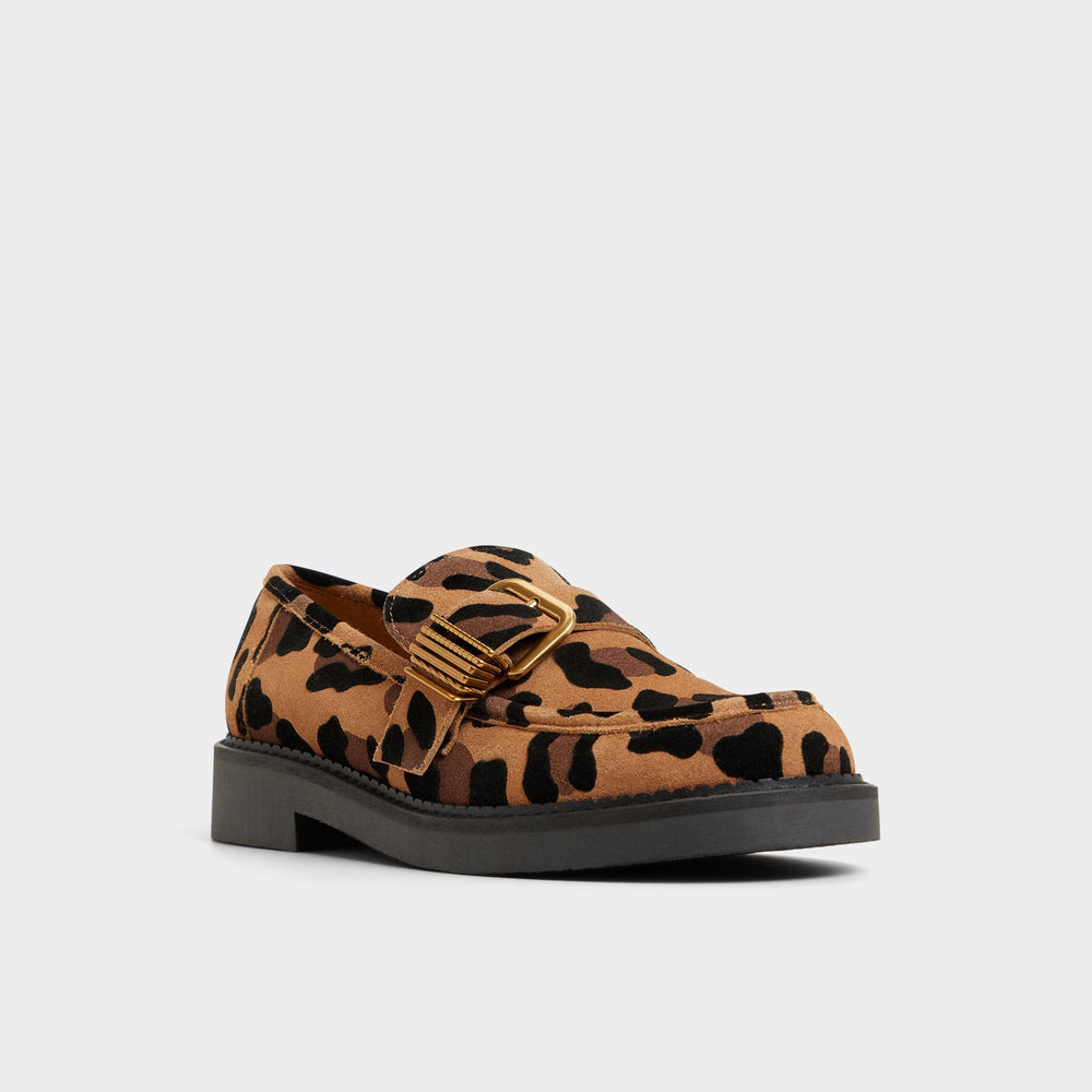 Aldo Kalya in Brown Multi - Loafer, Block heel Brown Multi
