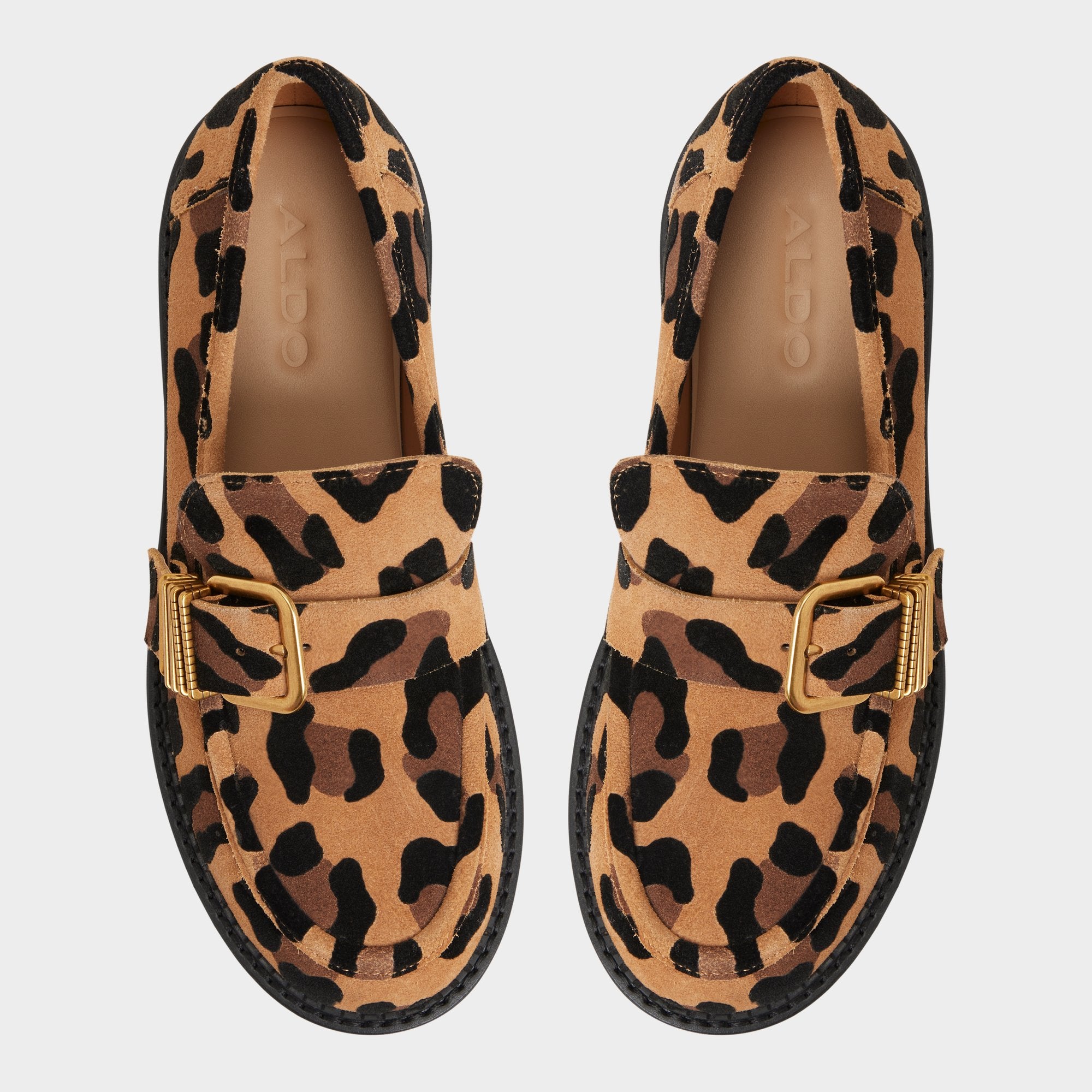 Aldo Kalya in Brown Multi - Loafer, Block heel Brown Multi