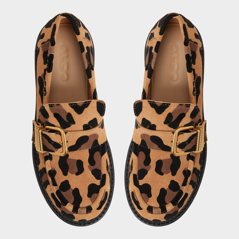 Aldo Kalya in Brown Multi - Loafer, Block heel Brown Multi