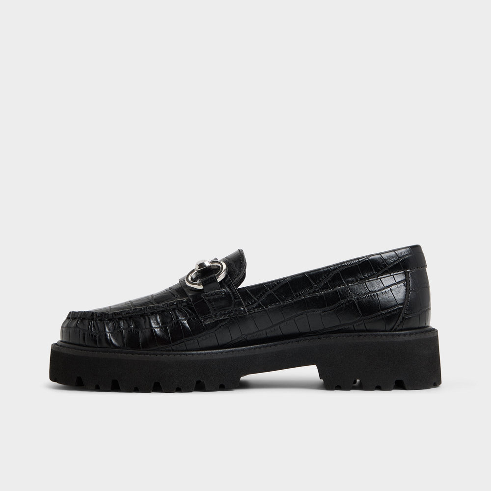 Aldo Danrose Black Women's Loafers & Oxfords - Loafer, Lug sole Black