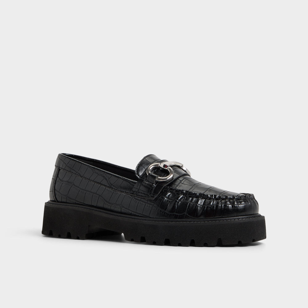 Aldo Danrose Black Women's Loafers & Oxfords - Loafer, Lug sole Black