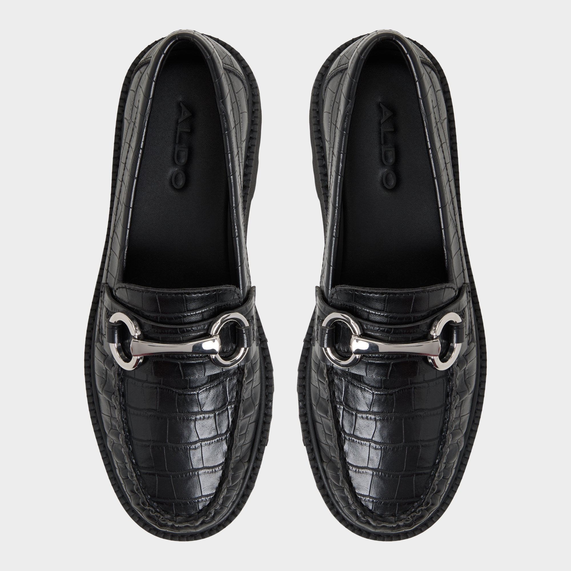 Aldo Danrose Black Women's Loafers & Oxfords - Loafer, Lug sole Black
