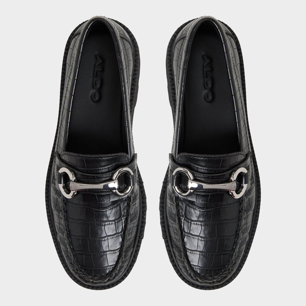 Aldo Danrose Black Women's Loafers & Oxfords - Loafer, Lug sole Black
