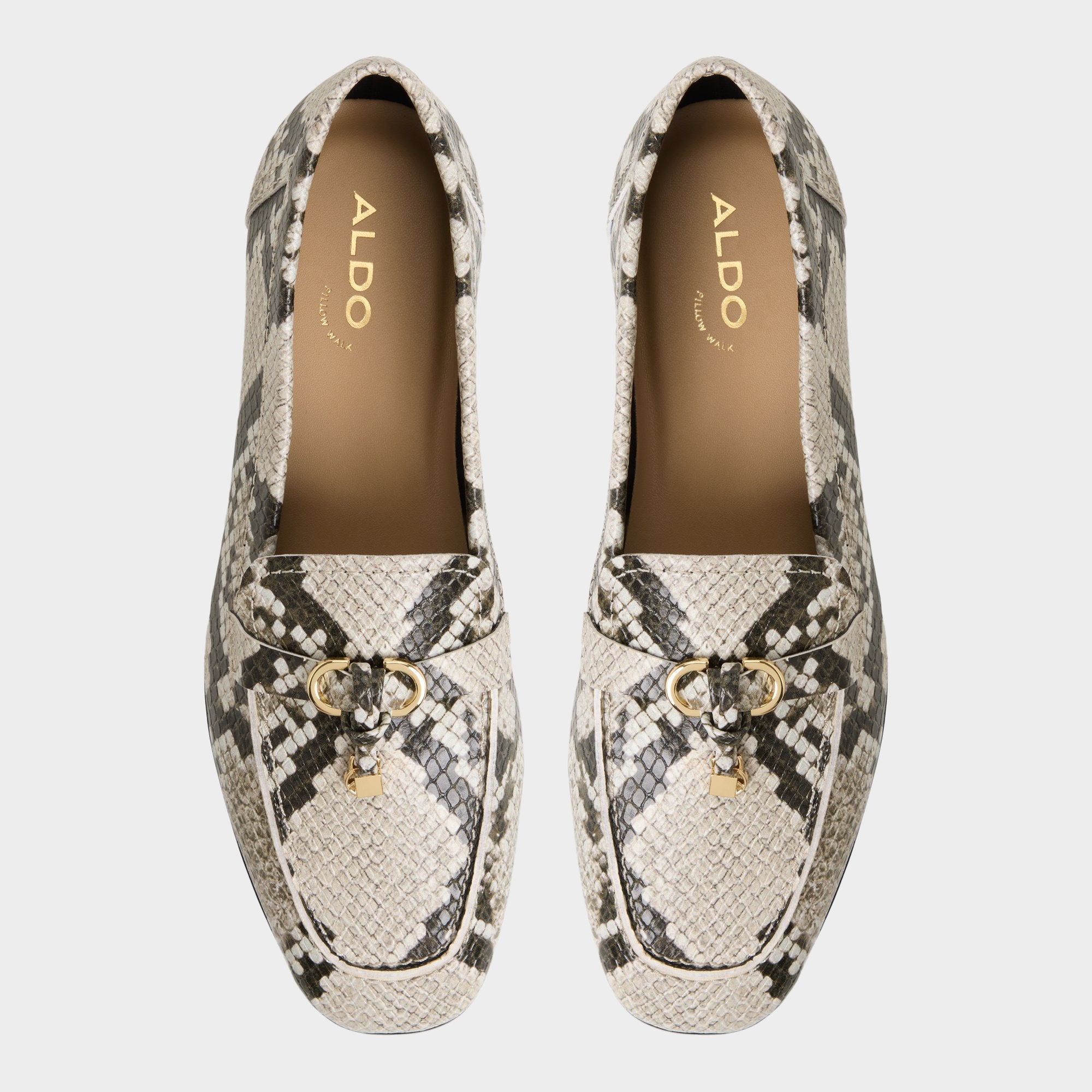 Aldo Ybilide White/Black Women's Loafers & Oxfords - Loafer White/Black